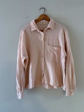 100% Cotton Rawedge button-up Top Sz Small